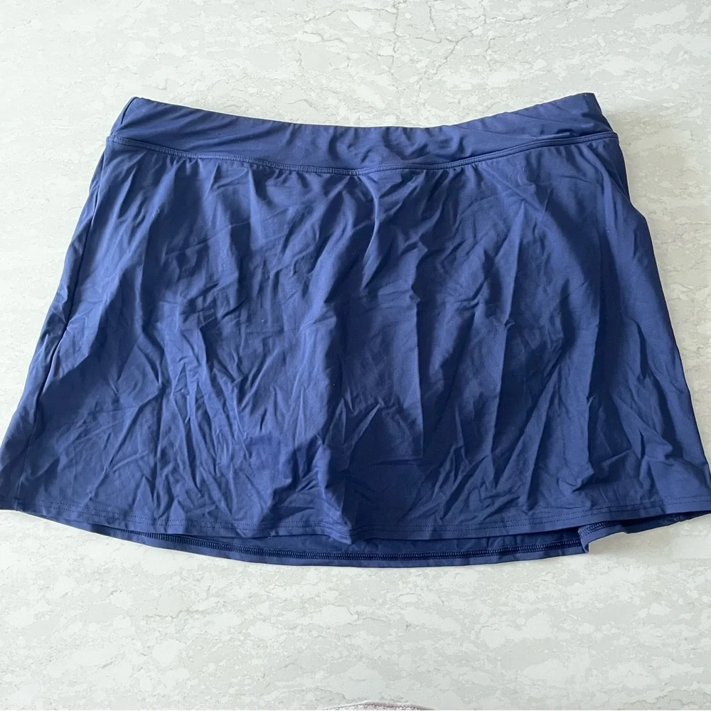 Lands’End Women’s Blue Swim Skirt Size 16